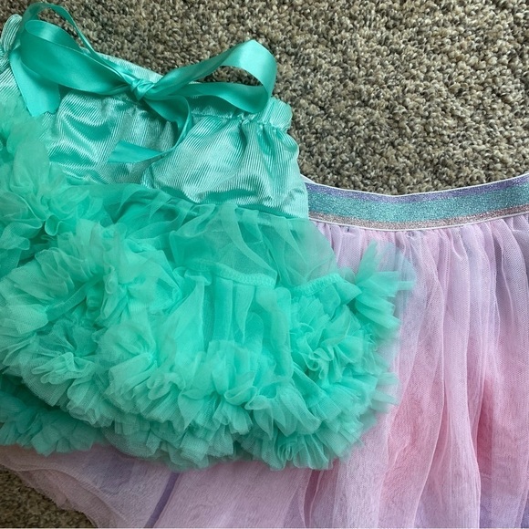 Tutu 2-Piece Bundle Pink Ombré and Teal Sz Small or 5/6 - Picture 3 of 9